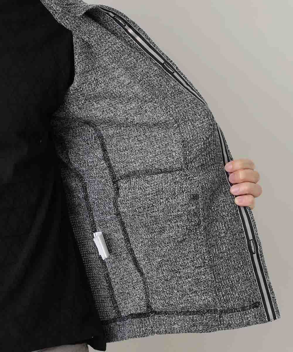 MKCDM73110 MK MICHEL KLEIN HOMME(MKミッシェルクランオム) ツートンラッセルカーディガン ブラック(94)