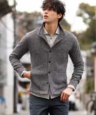 MKCDM73110 MK MICHEL KLEIN HOMME(MKミッシェルクランオム) ツートンラッセルカーディガン ブラック(94)