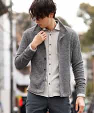 MKCDM73110 MK MICHEL KLEIN HOMME(MKミッシェルクランオム) ツートンラッセルカーディガン ブラック(94)