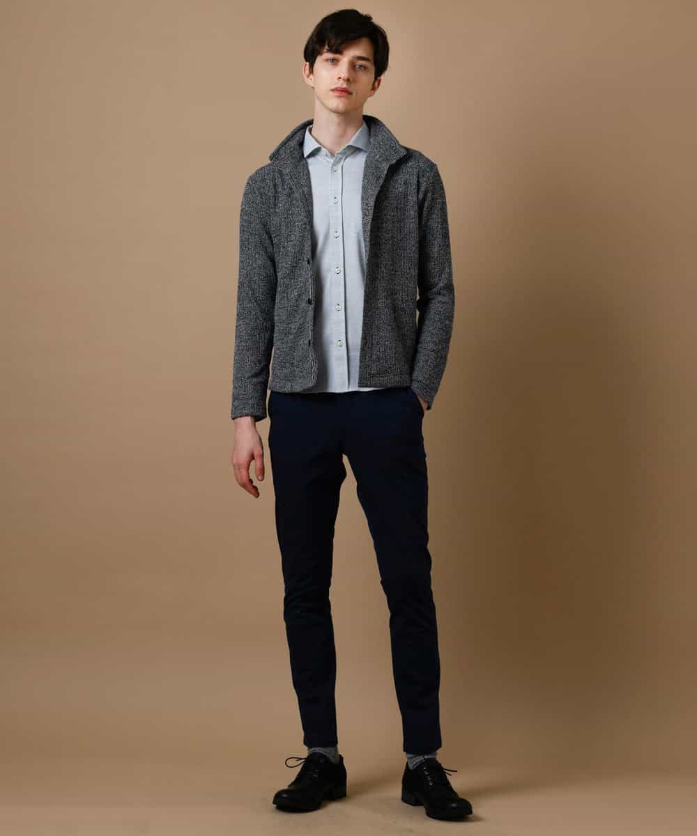 MKCDM73110 MK MICHEL KLEIN HOMME(MKミッシェルクランオム) ツートンラッセルカーディガン ブラック(94)