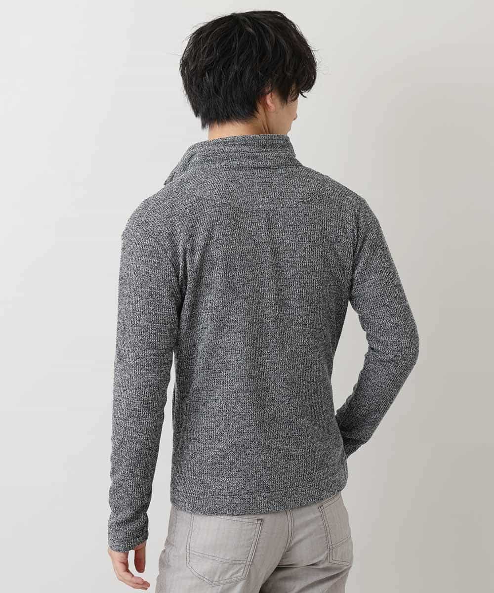 MKCDM73110 MK MICHEL KLEIN HOMME(MKミッシェルクランオム) ツートンラッセルカーディガン ブラック(94)