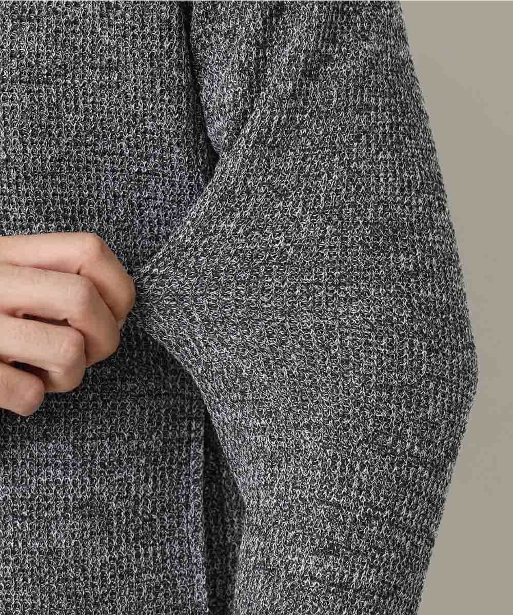 MKCDM73110 MK MICHEL KLEIN HOMME(MKミッシェルクランオム) ツートンラッセルカーディガン ブラック(94)