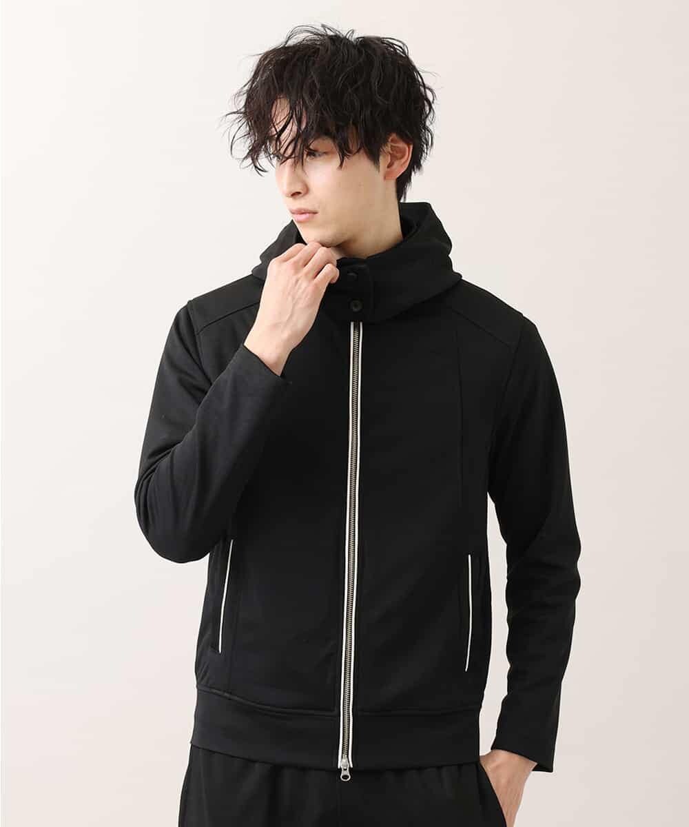 MKCDO04100 MK MICHEL KLEIN HOMME(MKミッシェルクランオム) フードパーカー／ポリテックポンチ ブラック(94)