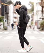 MKCDO04100 MK MICHEL KLEIN HOMME(MKミッシェルクランオム) フードパーカー／ポリテックポンチ ブラック(94)