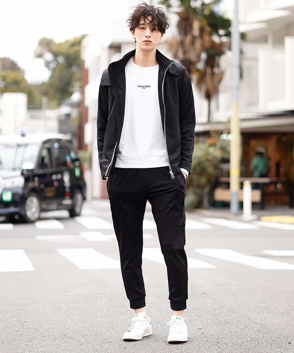 MKCDO04100 MK MICHEL KLEIN HOMME(MKミッシェルクランオム) フードパーカー／ポリテックポンチ ブラック(94)