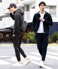 MKCDO04100 MK MICHEL KLEIN HOMME(MKミッシェルクランオム) フードパーカー／ポリテックポンチ ブラック(94)