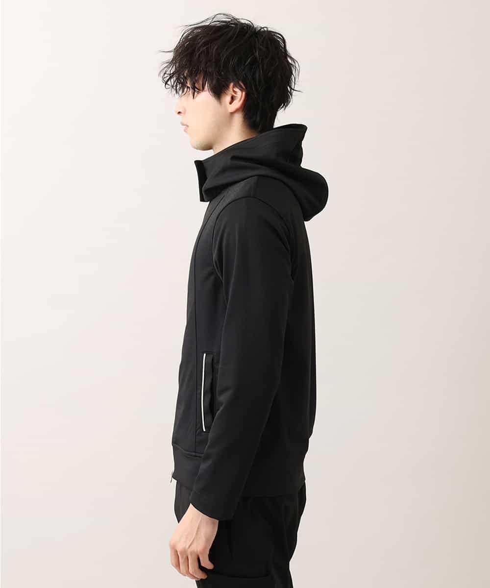 MKCDO04100 MK MICHEL KLEIN HOMME(MKミッシェルクランオム) フードパーカー／ポリテックポンチ ブラック(94)