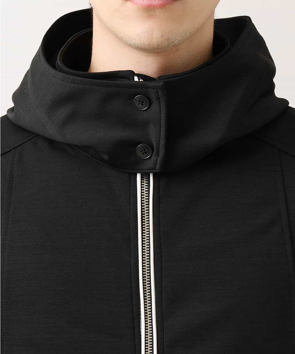 MKCDO04100 MK MICHEL KLEIN HOMME(MKミッシェルクランオム) フードパーカー／ポリテックポンチ ブラック(94)