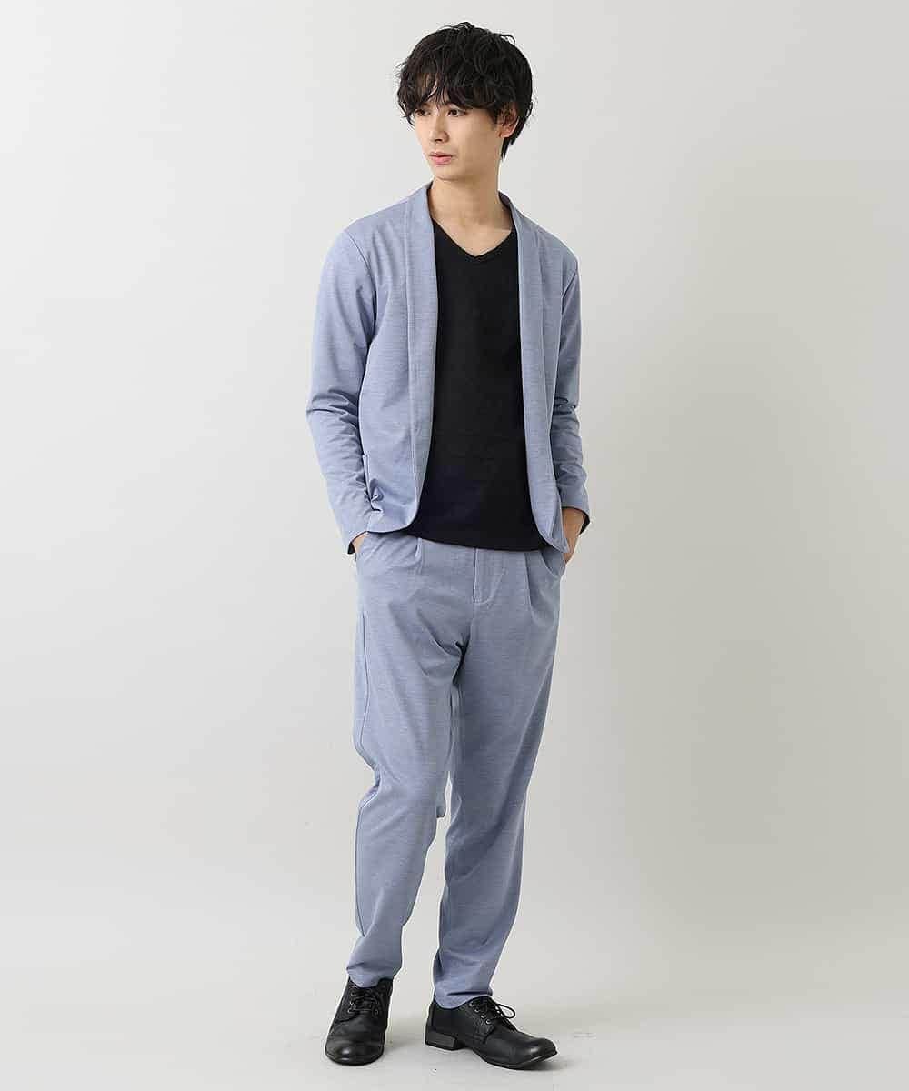 MKCDO13089 MK MICHEL KLEIN HOMME(MKミッシェルクランオム) 【ワンマイルセットアップ企画】カーディガン / TRWフェイス ライトブルー(50)