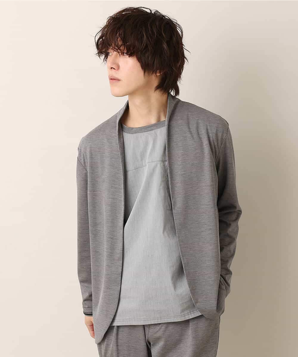 MKCDO13089 MK MICHEL KLEIN HOMME(MKミッシェルクランオム) 【ワンマイルセットアップ企画】カーディガン / TRWフェイス グレー(92)