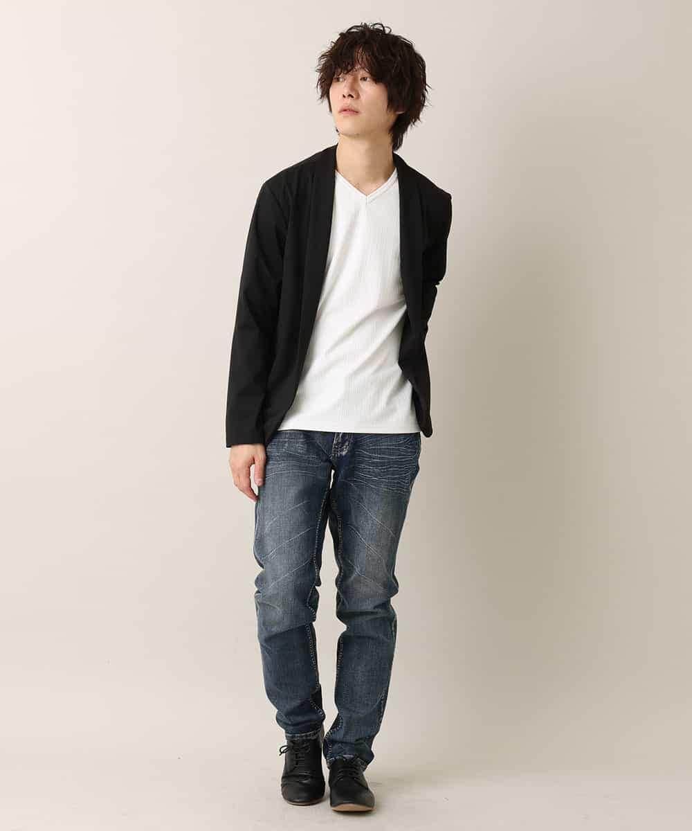 MKCDO13089 MK MICHEL KLEIN HOMME(MKミッシェルクランオム) 【ワンマイルセットアップ企画】カーディガン / TRWフェイス ブラック(94)