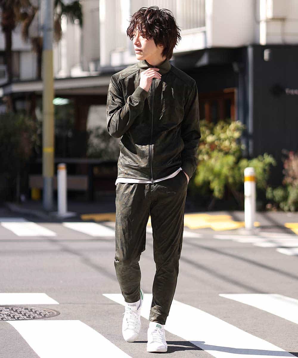 MKCDO16100 MK MICHEL KLEIN HOMME(MKミッシェルクランオム) ワンマイルウエア / カモフラストレッチ（セットアップ） カーキ(36)