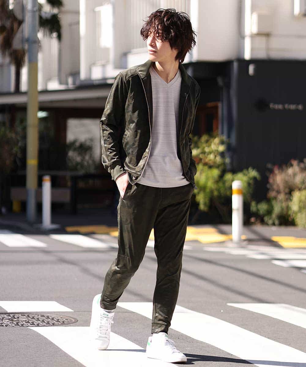 MKCDO16100 MK MICHEL KLEIN HOMME(MKミッシェルクランオム) ワンマイルウエア / カモフラストレッチ（セットアップ） カーキ(36)