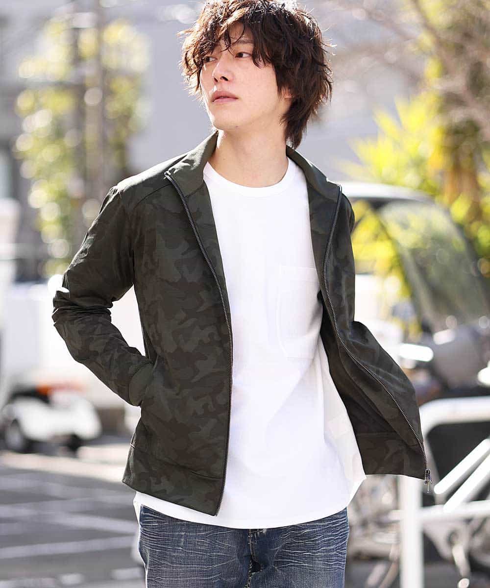 MKCDO16100 MK MICHEL KLEIN HOMME(MKミッシェルクランオム) ワンマイルウエア / カモフラストレッチ（セットアップ） カーキ(36)