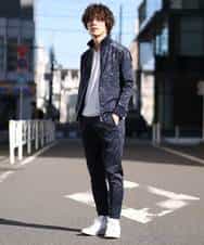MKCDO16100 MK MICHEL KLEIN HOMME(MKミッシェルクランオム) ワンマイルウエア / カモフラストレッチ（セットアップ） ネイビー(57)