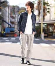 MKCDO16100 MK MICHEL KLEIN HOMME(MKミッシェルクランオム) ワンマイルウエア / カモフラストレッチ（セットアップ） ネイビー(57)