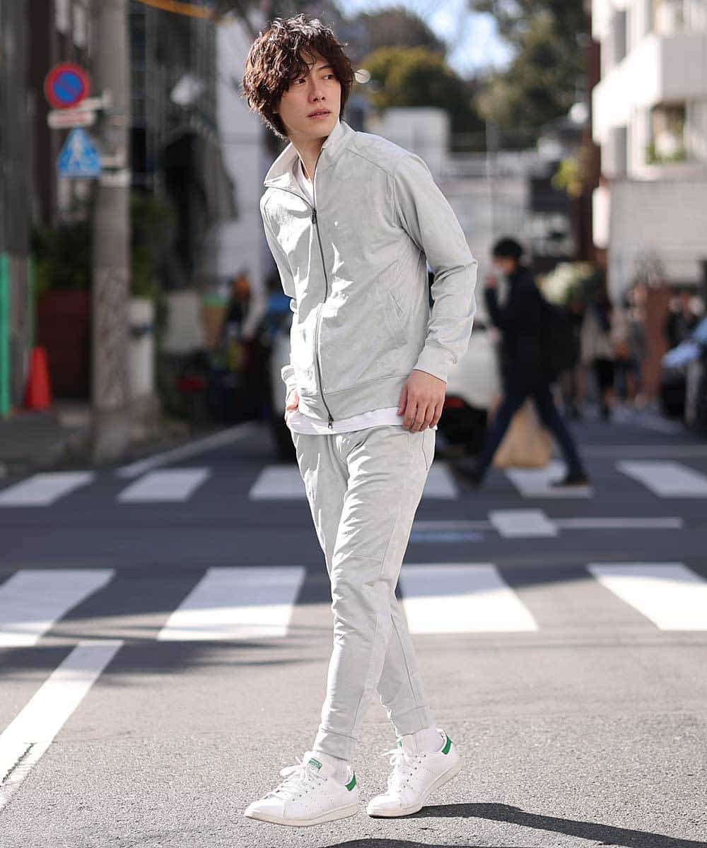 MKCDO16100 MK MICHEL KLEIN HOMME(MKミッシェルクランオム) ワンマイルウエア / カモフラストレッチ（セットアップ） ライトグレー(91)