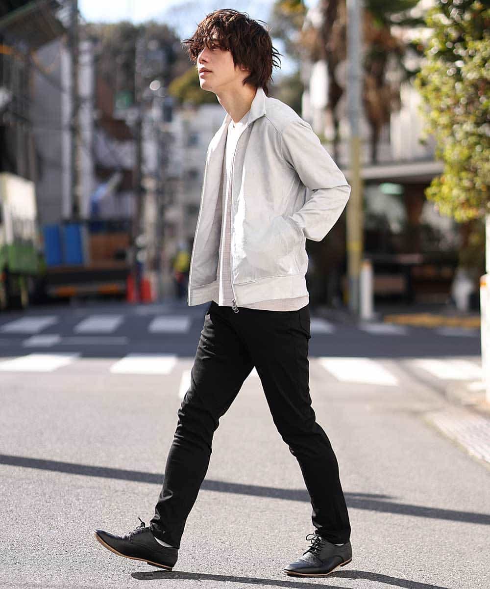 MKCDO16100 MK MICHEL KLEIN HOMME(MKミッシェルクランオム) ワンマイルウエア / カモフラストレッチ（セットアップ） ライトグレー(91)