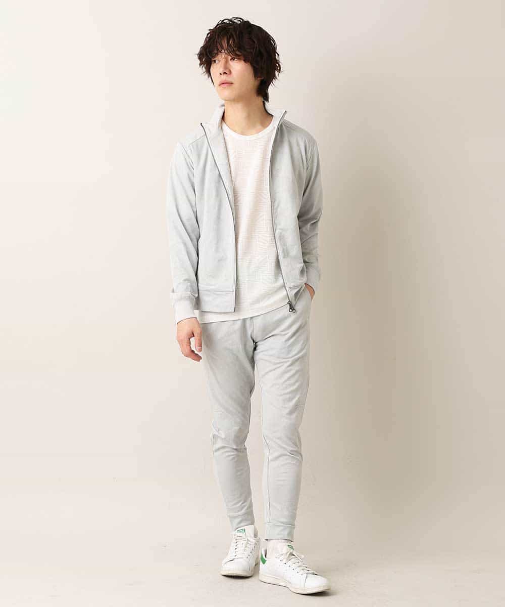 MKCDO16100 MK MICHEL KLEIN HOMME(MKミッシェルクランオム) ワンマイルウエア / カモフラストレッチ（セットアップ） ライトグレー(91)