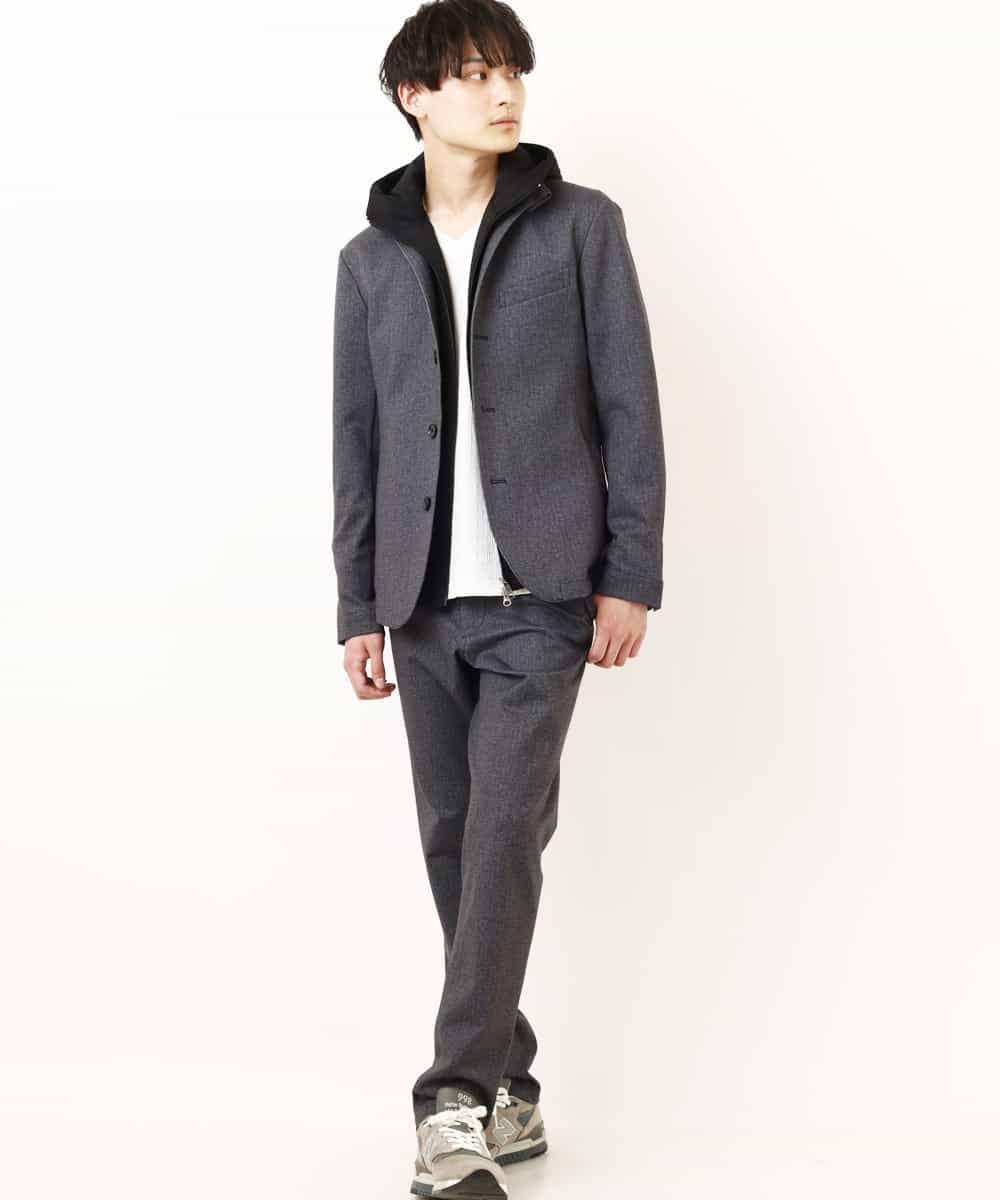 MKCDP56180 MK MICHEL KLEIN HOMME(MKミッシェルクランオム) コンバーチブルジャケット ダークグレー
