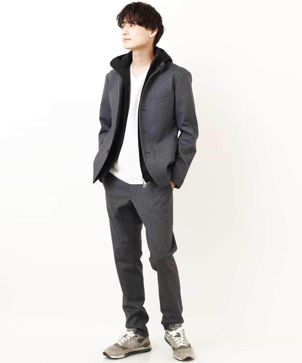 MKCDP56180 MK MICHEL KLEIN HOMME(MKミッシェルクランオム) コンバーチブルジャケット ダークグレー