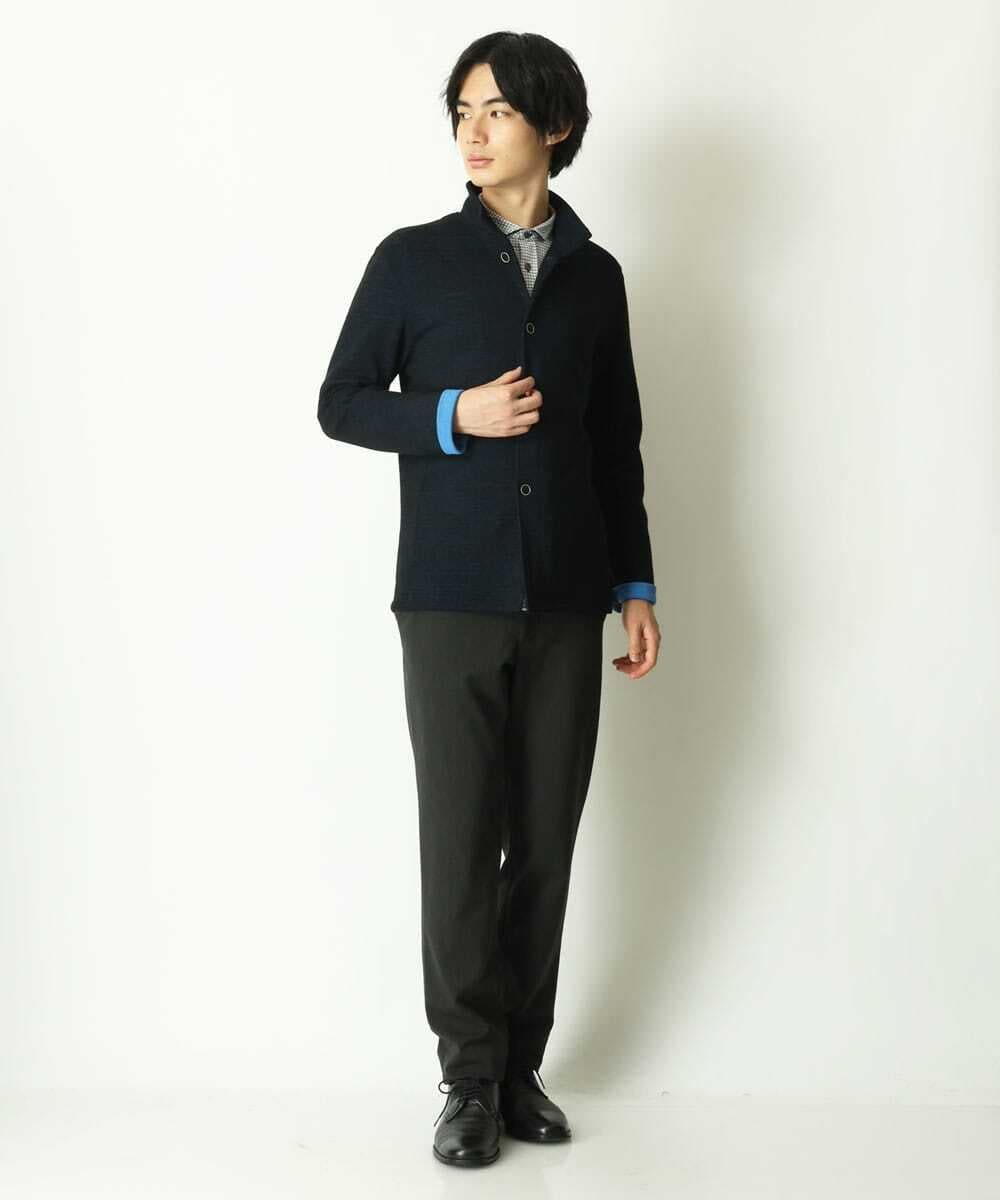 MKCDS50120 MK MICHEL KLEIN HOMME(MKミッシェルクランオム) スタンドカーディガン ネイビー(57)