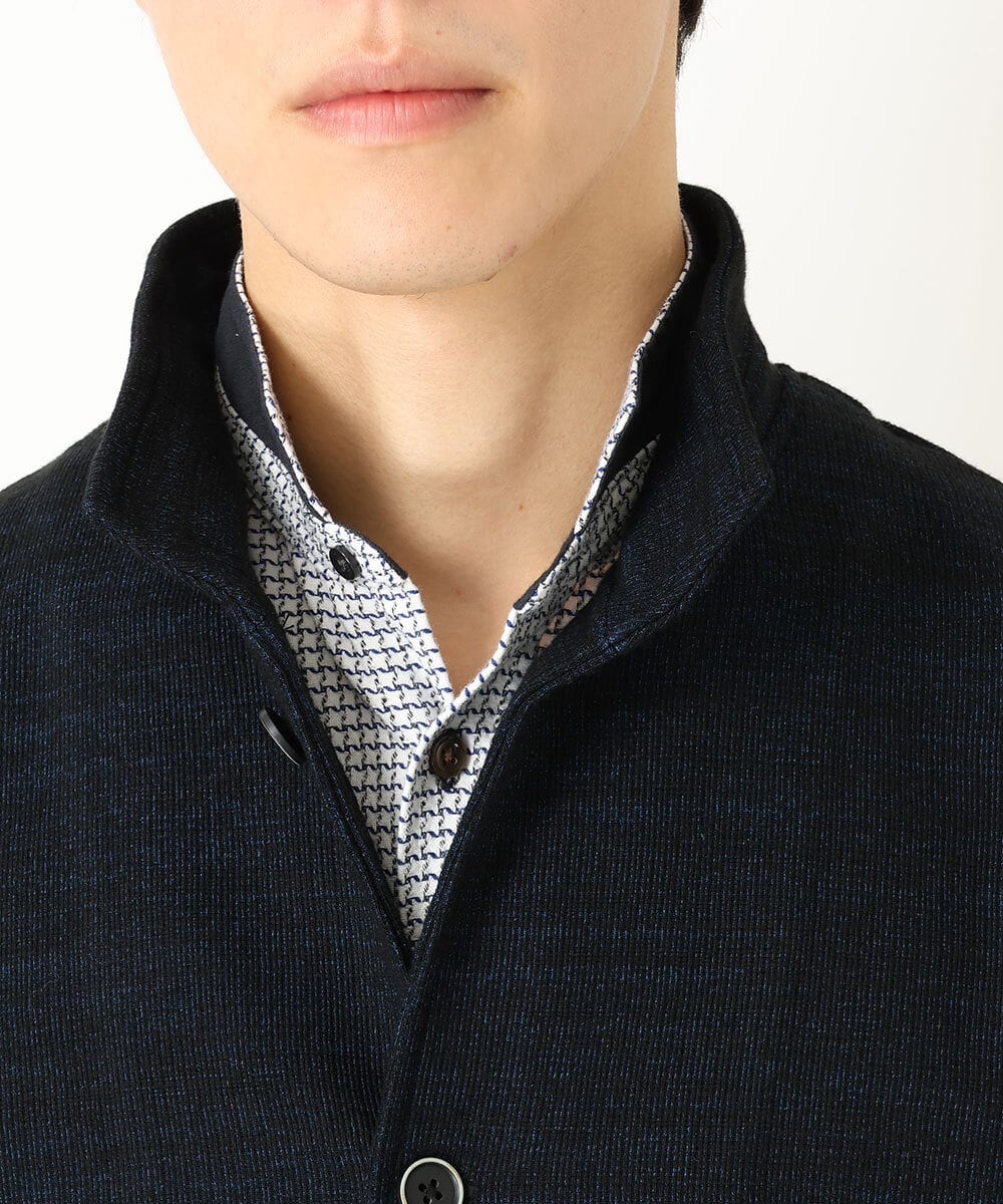 MKCDS50120 MK MICHEL KLEIN HOMME(MKミッシェルクランオム) スタンドカーディガン ネイビー(57)