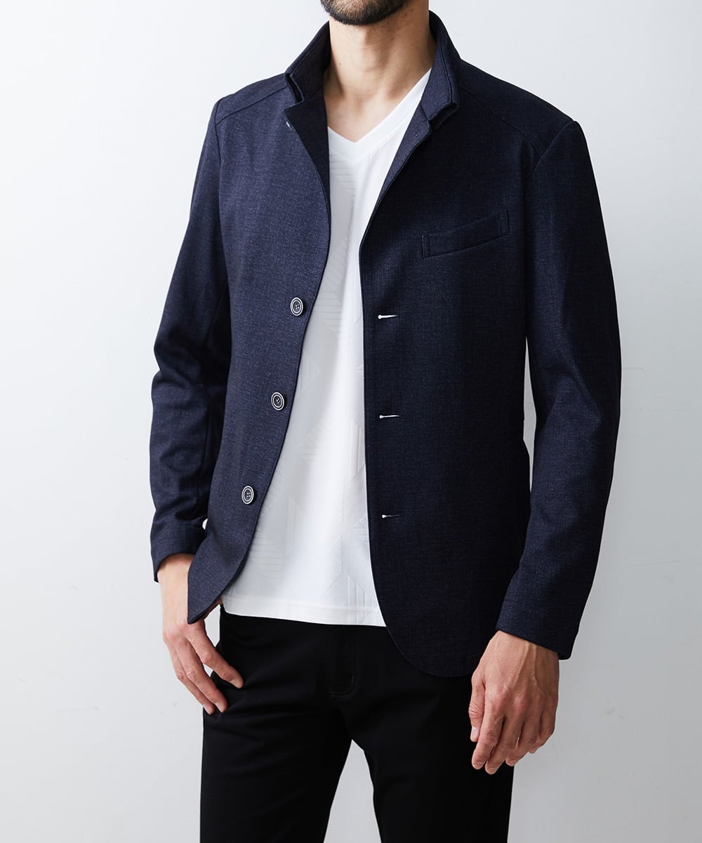 MKCDS56220 MK MICHEL KLEIN HOMME(MKミッシェルクランオム) TECコンバーチブルジャケット ネイビー(57)