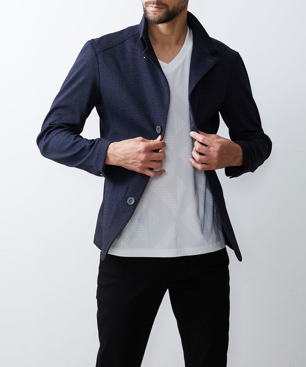 MKCDS56220 MK MICHEL KLEIN HOMME(MKミッシェルクランオム) TECコンバーチブルジャケット ネイビー(57)