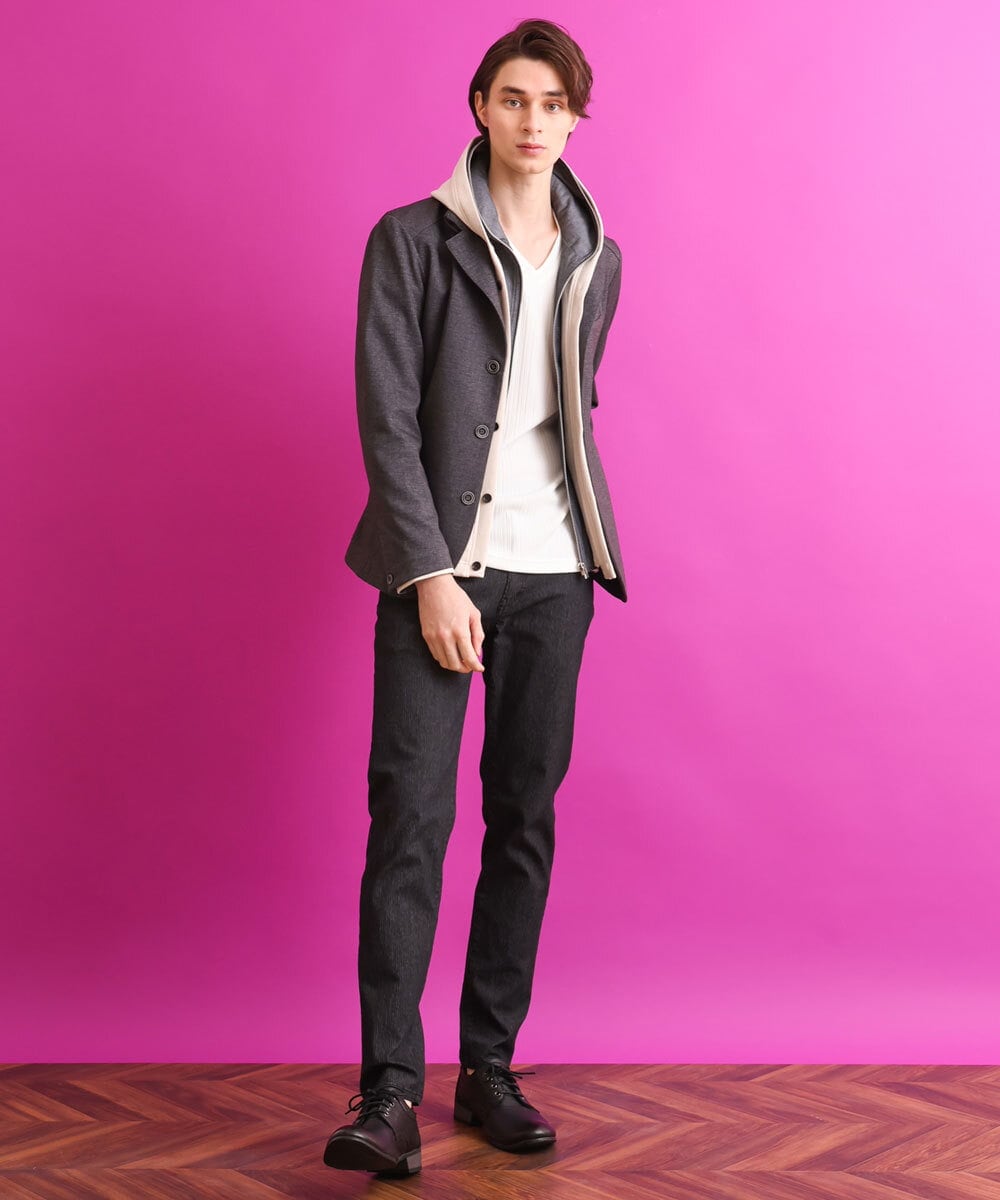 MKCDS56220 MK MICHEL KLEIN HOMME(MKミッシェルクランオム) TECコンバーチブルジャケット グレー(92)