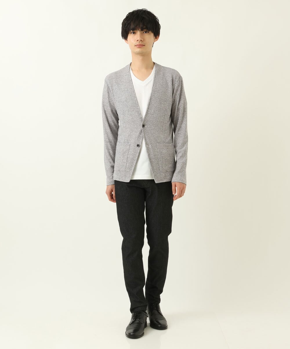 MKCDS58110 MK MICHEL KLEIN HOMME(MKミッシェルクランオム) ノーカラージャケット ネイビー(57)