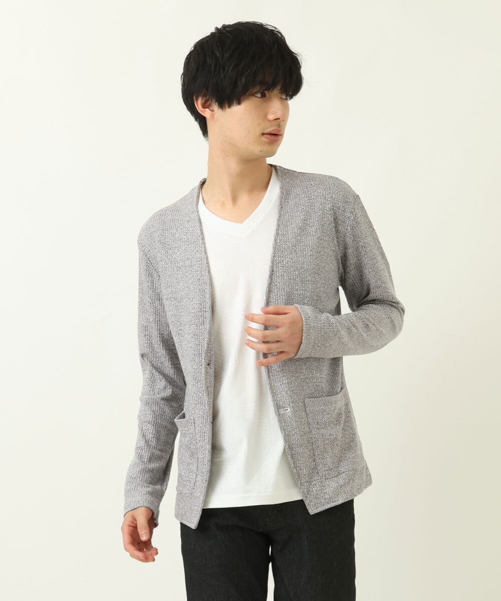 MKCDS58110 MK MICHEL KLEIN HOMME(MKミッシェルクランオム) ノーカラージャケット ネイビー(57)