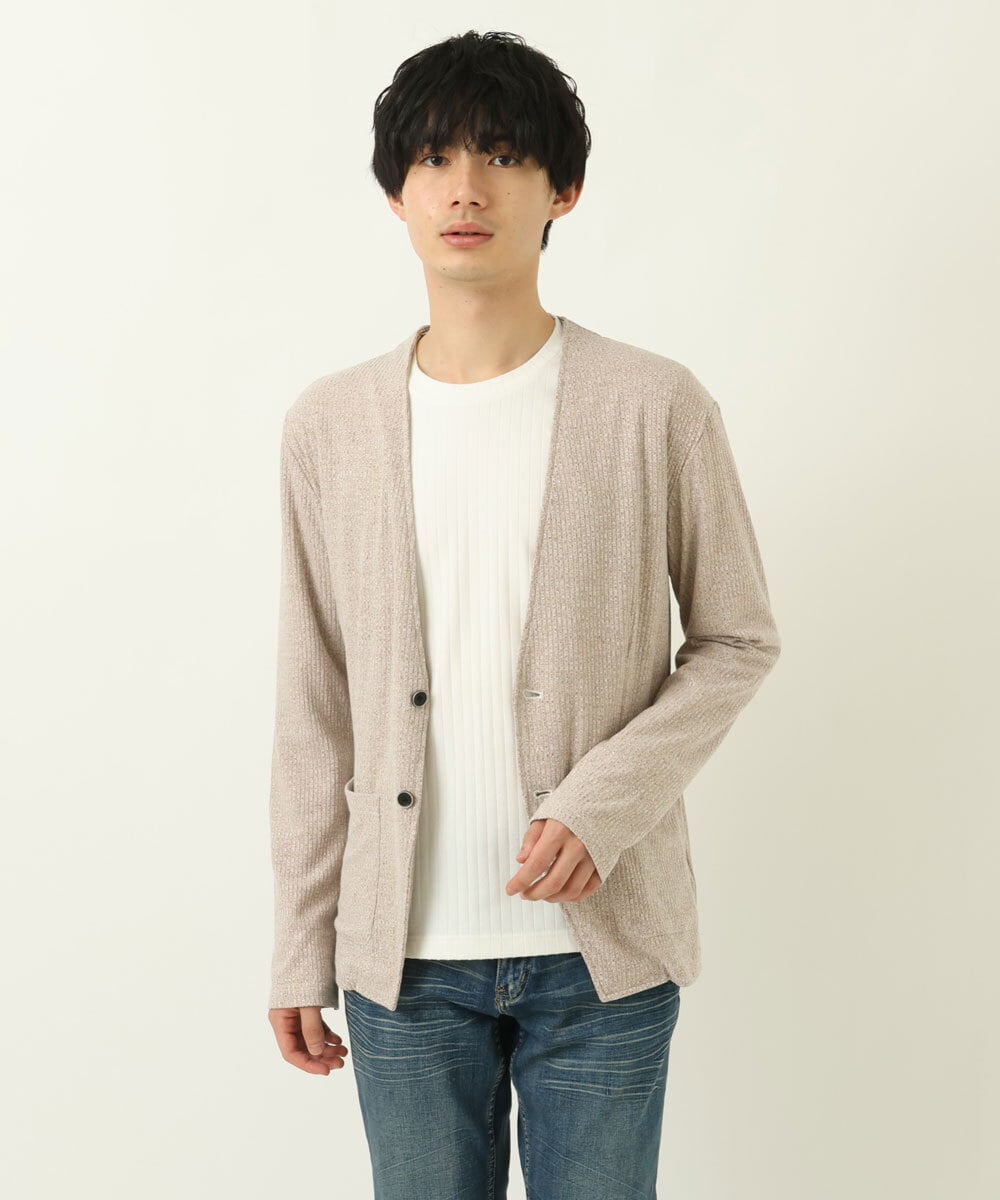 MKCDS58110 MK MICHEL KLEIN HOMME(MKミッシェルクランオム) ノーカラージャケット アイボリー(80)