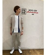 MKCDS58110 MK MICHEL KLEIN HOMME(MKミッシェルクランオム) ノーカラージャケット アイボリー(80)