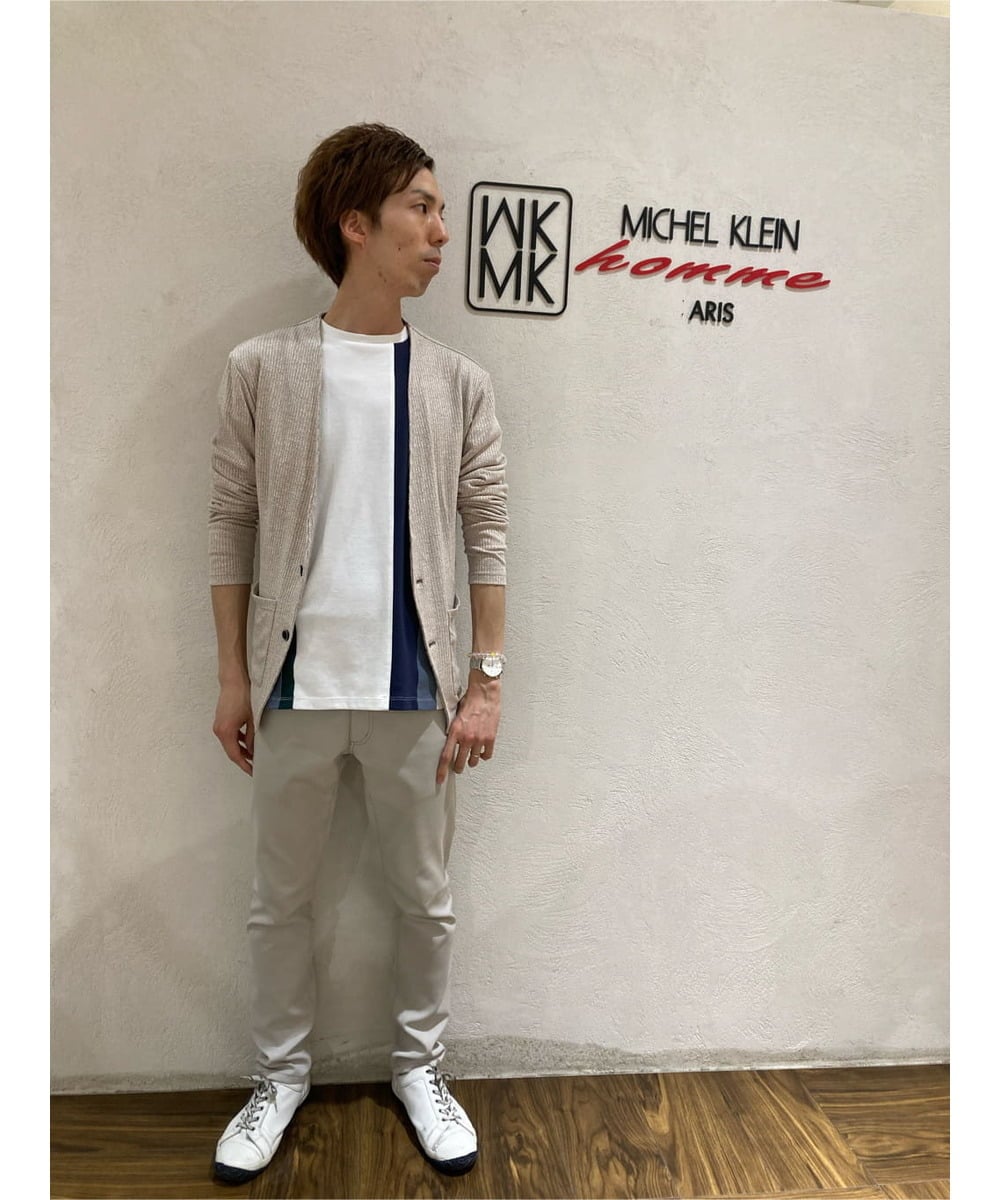 MKCDS58110 MK MICHEL KLEIN HOMME(MKミッシェルクランオム) ノーカラージャケット アイボリー(80)