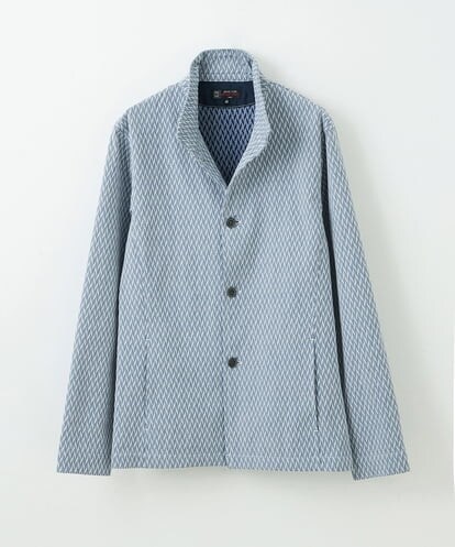 MKCDS63150 MK MICHEL KLEIN HOMME スタンドカラージャケット / フェザーへリンボン　