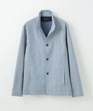 MKCDS63150 MK MICHEL KLEIN HOMME(MKミッシェルクランオム) スタンドカラージャケット / フェザーへリンボン　 ライトブルー(50)