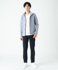 MKCDS63150 MK MICHEL KLEIN HOMME(MKミッシェルクランオム) スタンドカラージャケット / フェザーへリンボン　 ライトブルー(50)