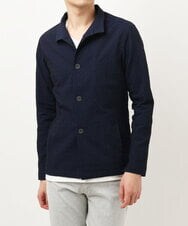 MKCDS63150 MK MICHEL KLEIN HOMME(MKミッシェルクランオム) スタンドカラージャケット / フェザーへリンボン　 ネイビー(57)