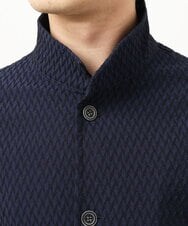 MKCDS63150 MK MICHEL KLEIN HOMME(MKミッシェルクランオム) スタンドカラージャケット / フェザーへリンボン　 ネイビー(57)