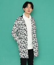 MKCDU03140 MK MICHEL KLEIN HOMME(MKミッシェルクランオム) デジタルプリントカーディガン ホワイト(90)