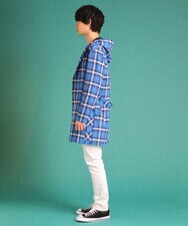 MKCDU04140 MK MICHEL KLEIN HOMME(MKミッシェルクランオム) オンブレチェックロングシャツ ブルー(55)