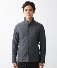 MKCDV63150 MK MICHEL KLEIN HOMME(MKミッシェルクランオム) へリンボンスタンドカーディガン ダークグレー(93)