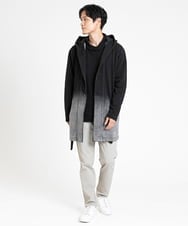 MKCDX27160 MK MICHEL KLEIN HOMME(MKミッシェルクランオム) グラデーションデニムジャージ ロングパーカー ブラック