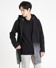 MKCDX27160 MK MICHEL KLEIN HOMME(MKミッシェルクランオム) グラデーションデニムジャージ ロングパーカー ブラック