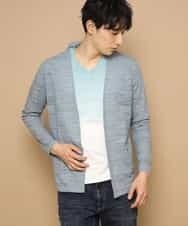 MKCFL24079 MK MICHEL KLEIN HOMME(MKミッシェルクランオム) カーディガン／スラブプレーティング ライトブルー