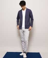 MKCFL24079 MK MICHEL KLEIN HOMME(MKミッシェルクランオム) カーディガン／スラブプレーティング ネイビー