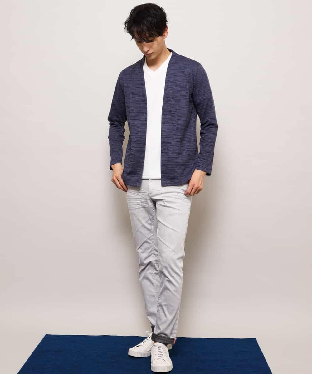 MKCFL24079 MK MICHEL KLEIN HOMME(MKミッシェルクランオム) カーディガン／スラブプレーティング ネイビー