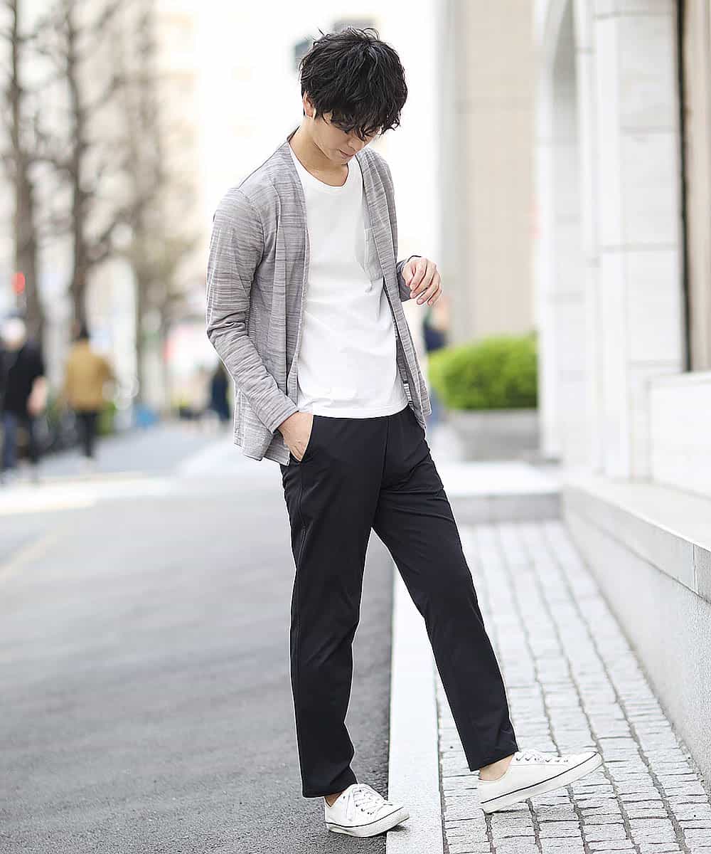 MKCFL24079 MK MICHEL KLEIN HOMME(MKミッシェルクランオム) カーディガン／スラブプレーティング アイボリー