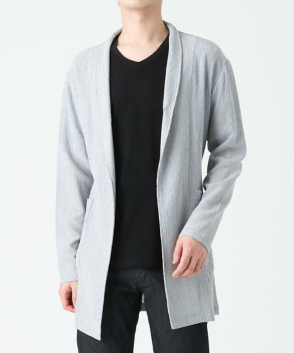 MKCFU22130 MK MICHEL KLEIN HOMME(MKミッシェルクランオム) ドライヨウリュウカーディガン ライトグレー(91)